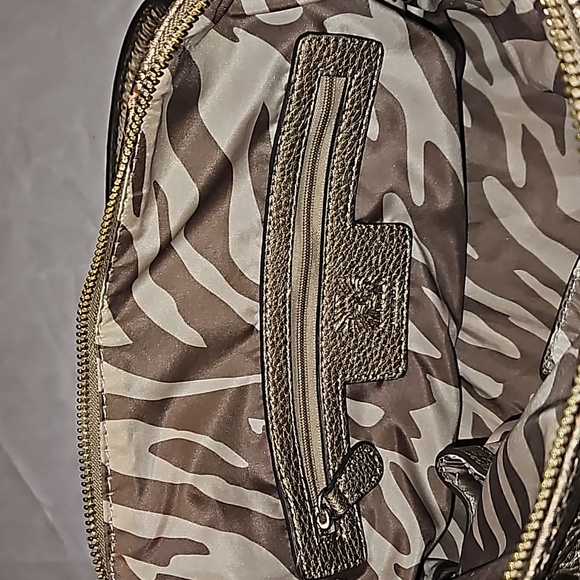 ANNE KLEIN Trinity Satchel in Brushed Gold Vegan Leather - Picture 7 of 14